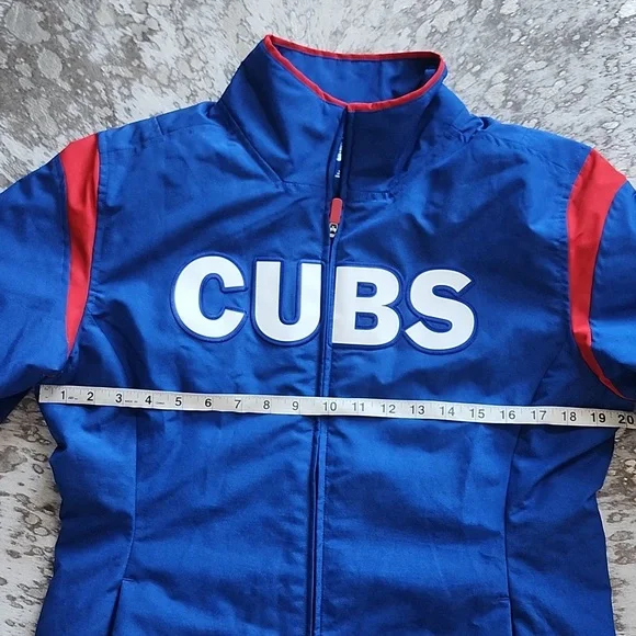 Chicago Cubs Majestic Royal On Field Therma Base Thermal Full Zip Jacket NWT SzM